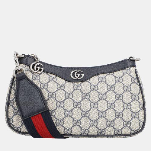 Blue GG Supreme Canvas and Leather Small Ophidia Shoulder Bag - Gucci - Modalova