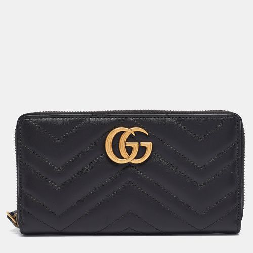 Matelassé Leather GG Marmont Zip Around Wallet - Gucci - Modalova