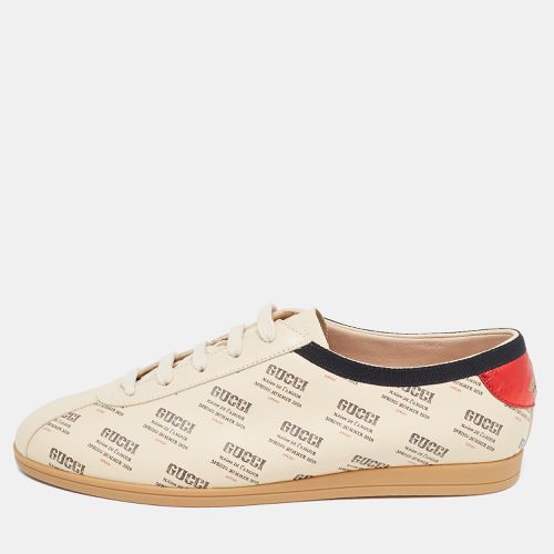 Invite Print Leather Falacer Sneakers Size 40 - Gucci - Modalova