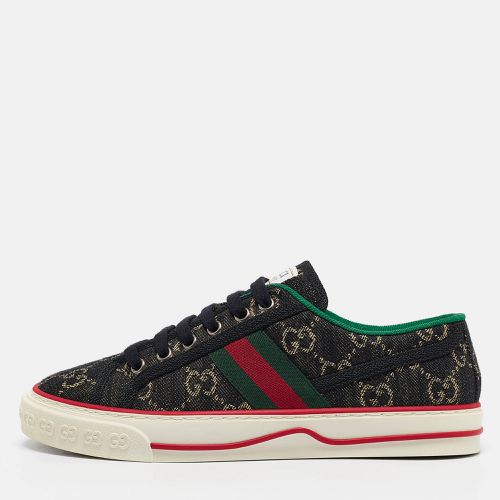 Cream Denim Tennis 1977 Lace Up Sneakers Size 37 - Gucci - Modalova