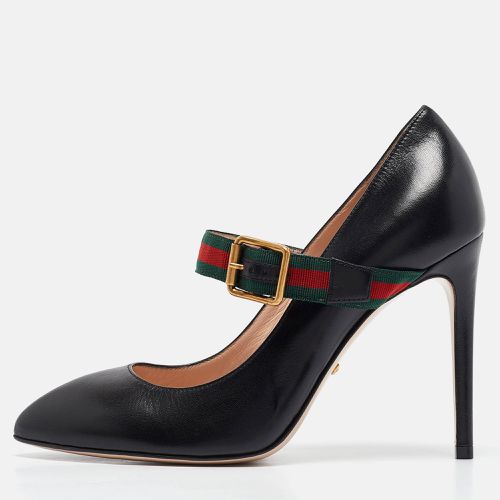 Leather Sylvie Mary Jane Pumps Size 37.5 - Gucci - Modalova