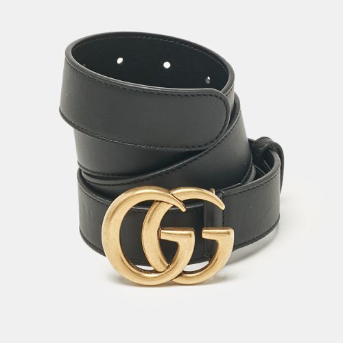 Leather GG Marmont Buckle Belt 95CM - Gucci - Modalova