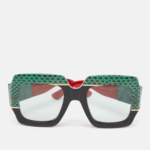 Black Snakeskin GG0484S Interlocking G Oversized Sunglasses - Gucci - Modalova