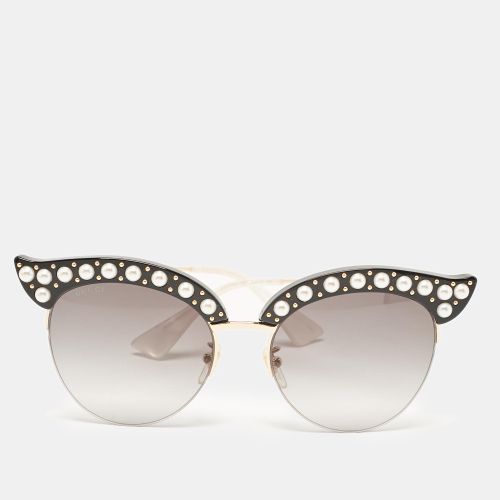 Grey Gradient GG0212S Pearl Studded Cat Eye Sunglasses - Gucci - Modalova