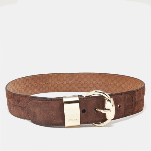 Suede Wide Buckle Belt 95 CM - Gucci - Modalova