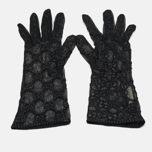 GG Embroidered Tulle Gloves L - Gucci - Modalova