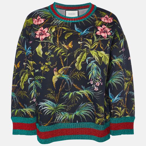 Printed Cotton Knit Sweatshirt M - Gucci - Modalova