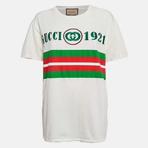 Embroidered Cotton Knit T-Shirt M - Gucci - Modalova