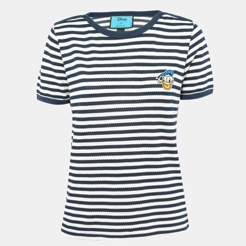 X Disney Striped and Pinhole Cotton T-Shirt L - Gucci - Modalova