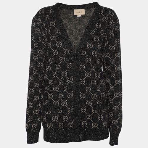 GG Lurex Knit Button Front Cardigan L - Gucci - Modalova