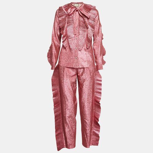 Lurex Ruffle Detail Pants and Shirt Set S - Gucci - Modalova