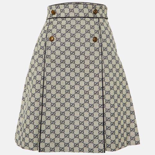 Ecru GG Jacquard Canvas A-Line Skirt S - Gucci - Modalova