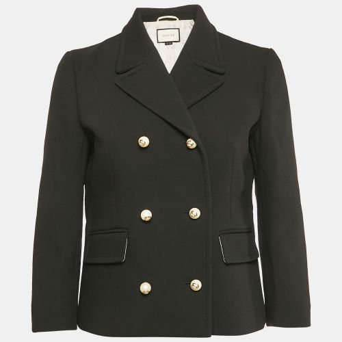 Textured Wool Blend Double Breasted Blazer M - Gucci - Modalova