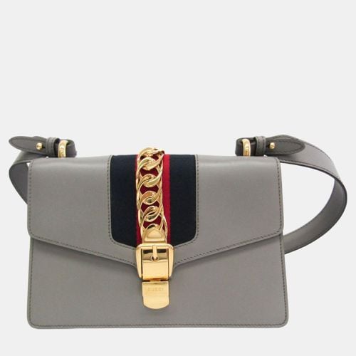 Leather Small Sylvie Shoulder Bag - Gucci - Modalova