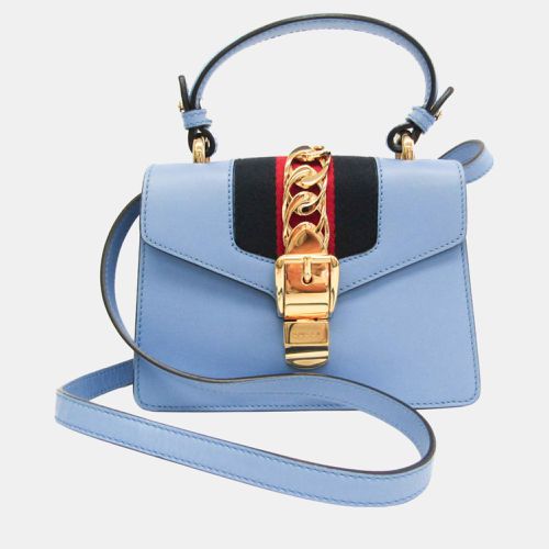 Light Leather Mini Sylvie Top Handle Bag - Gucci - Modalova