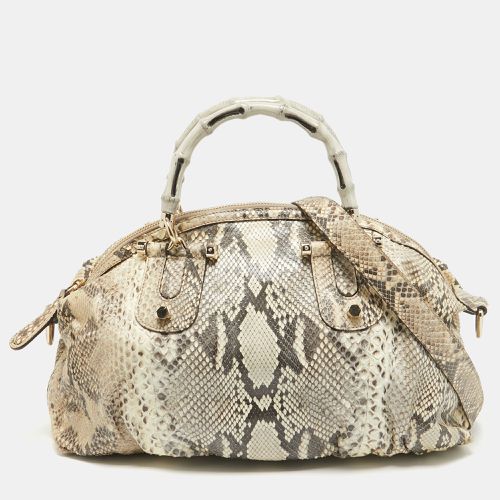 Python Pop Bamboo Satchel - Gucci - Modalova