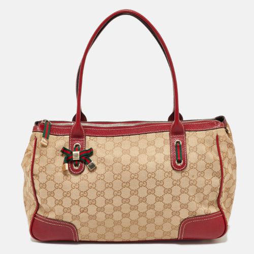 Red GG Canvas and Leather Princy Tote - Gucci - Modalova