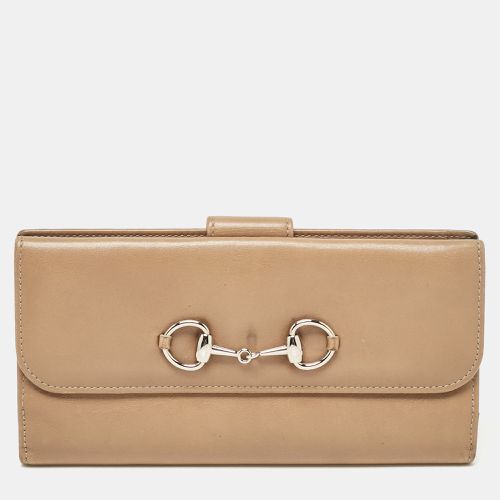 Leather Horsebit Continental Wallet - Gucci - Modalova