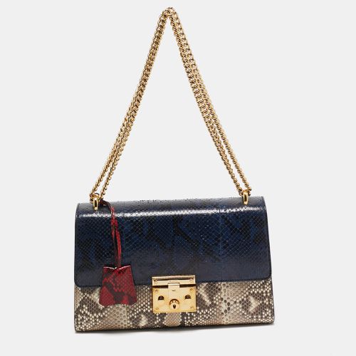 Tricolor Python Medium Padlock Shoulder Bag - Gucci - Modalova