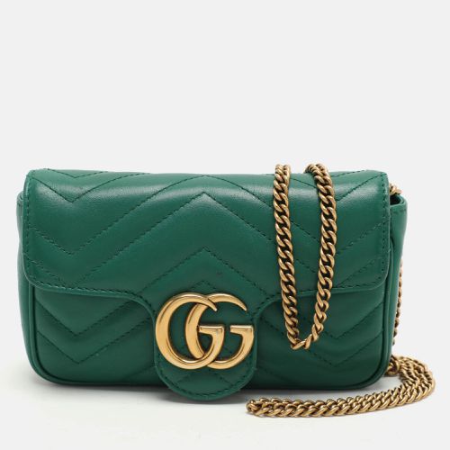 Quilted Leather GG Marmont Super Mini Shoulder Bag - Gucci - Modalova