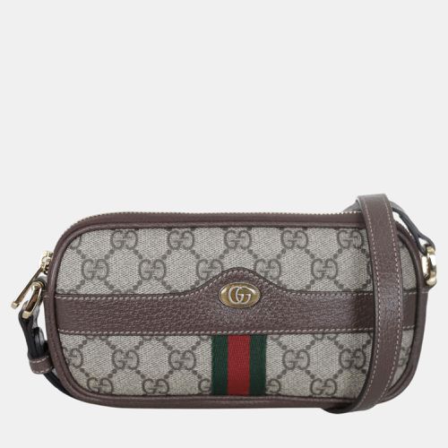 Beige Canvas and Leather Ophidia GG Mini Shoulder Bag - Gucci - Modalova