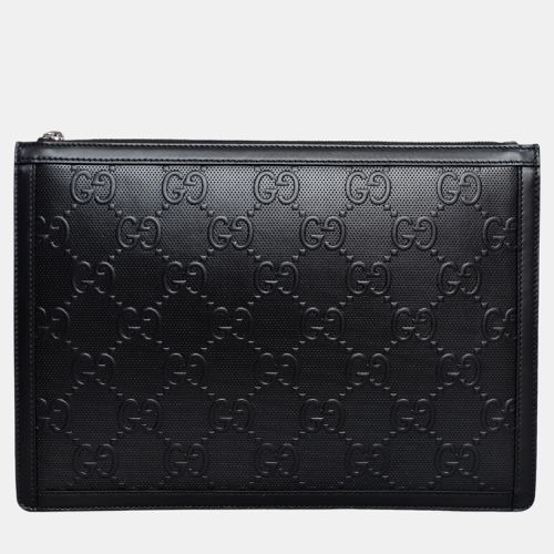 GG Embossed Leather Pochette Clutch - Gucci - Modalova