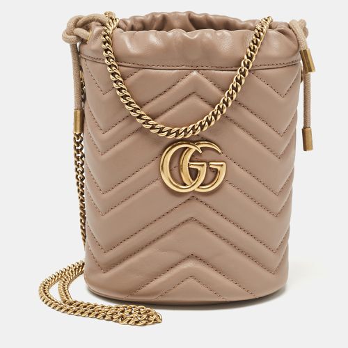 Matelassé Leather Mini GG Marmont Torchon Bucket Bag - Gucci - Modalova