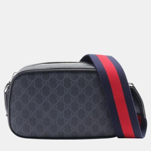 Grey Coated Canvas Leather GG Supreme Shoulder Bag - Gucci - Modalova