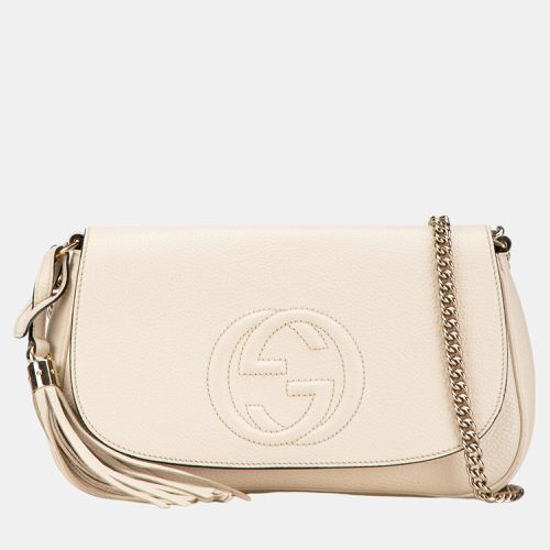 Medium Leather Soho Chain Flap Crossbody - Gucci - Modalova