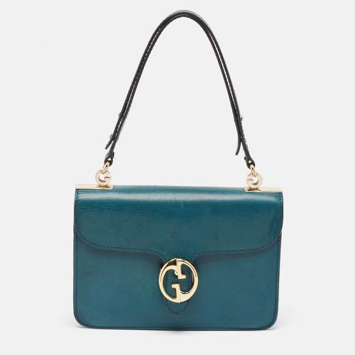 Teal Leather 1973 Medium Flap Top Handle Bag - Gucci - Modalova