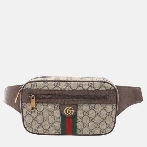 Brown Multicolor Coated Canvas Leather Ophidia GG Supreme Waist Bag - Gucci - Modalova