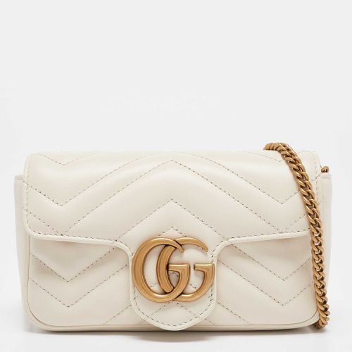 Off Matelassé Leather Super Mini GG Marmont Shoulder Bag - Gucci - Modalova