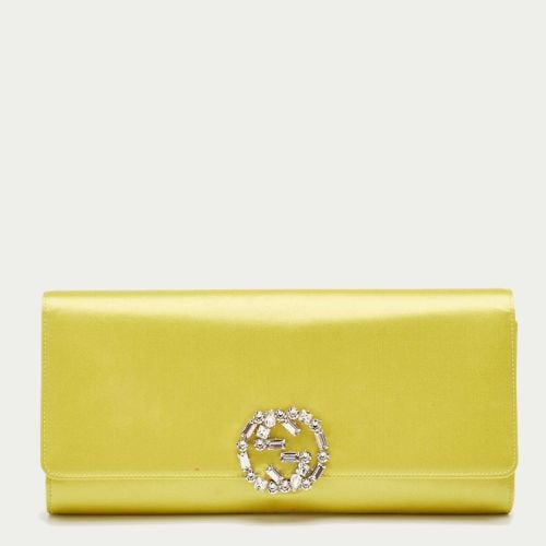 Satin GG Crystals Broadway Clutch - Gucci - Modalova