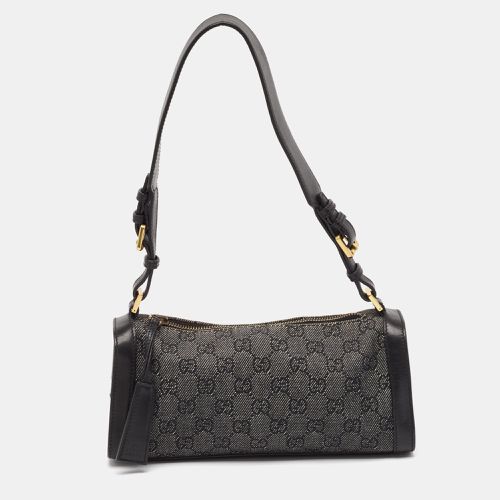 GG Denim and Leather Shoulder Bag - Gucci - Modalova