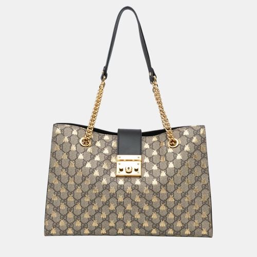 Brown Medium GG Supreme Bees Padlock Tote - Gucci - Modalova