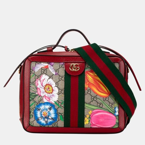 Small GG Supreme Flora Ophidia Satchel - Gucci - Modalova