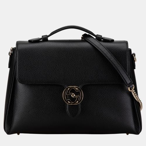 Medium Dollar Calf Interlocking G Satchel - Gucci - Modalova