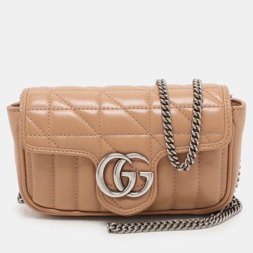 Matelassé Leather Super Mini GG Marmont Shoulder Bag - Gucci - Modalova