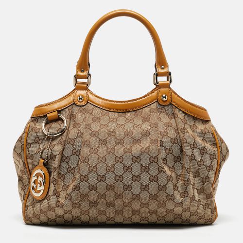 Yellow GG Canvas and Leather Medium Sukey Tote - Gucci - Modalova