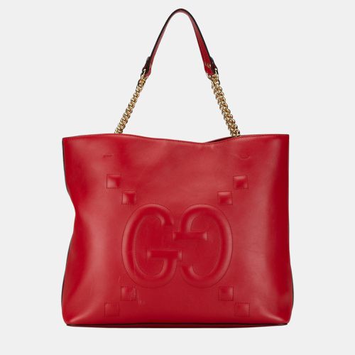 Gucci Red Apollo Leather Tote - Gucci - Modalova