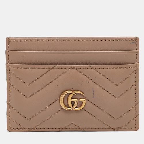 Matelassé Leather GG Marmont Card Holder - Gucci - Modalova