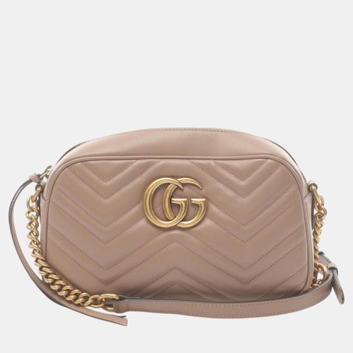 Leather Gg Marmont Shoulder Bag - Gucci - Modalova