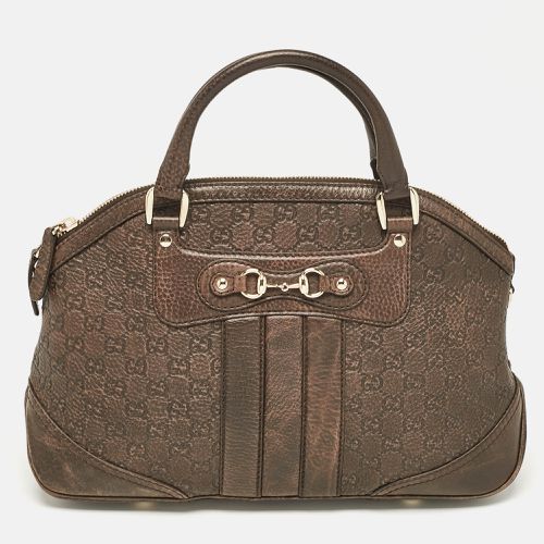 Dark ssima Leather Catherine Dome Satchel - Gucci - Modalova