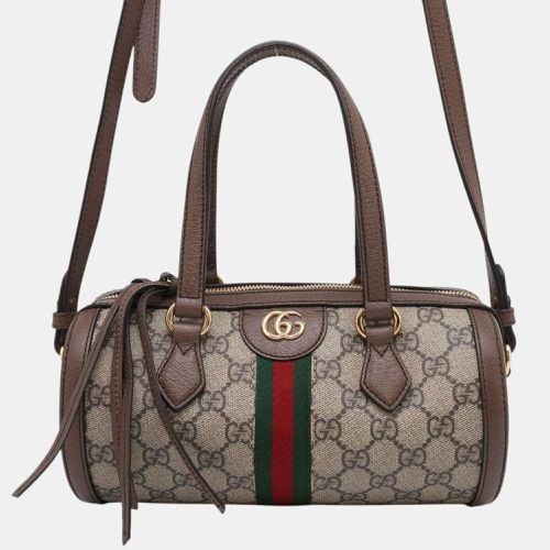 Gg Supreme Canvas Leather Ophidia Gg Top Handle Bag Size Small - Gucci - Modalova