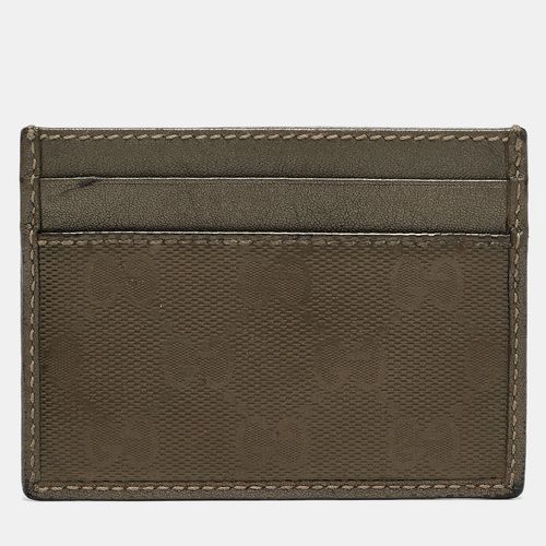 GG Imprime Canvas and Leather Card Case - Gucci - Modalova