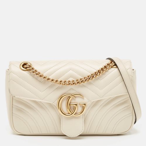 Off Matelassé Leather Small GG Marmont Shoulder Bag - Gucci - Modalova