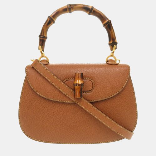 Leather Small Bamboo Handle Bag - Gucci - Modalova