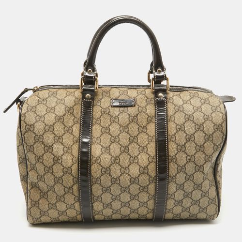 Dark Brown/BeigeGG Supreme Canvas Medium Joy Boston Bag - Gucci - Modalova