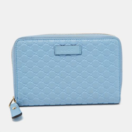 Microssima Leather Zip Around Wallet - Gucci - Modalova