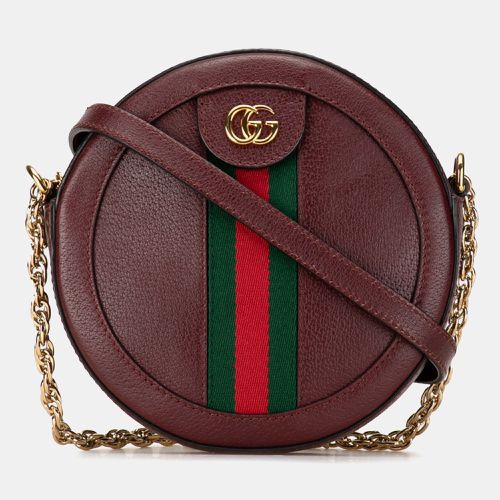 Bordeaux Leather Mini Round Ophidia Crossbody Bag - Gucci - Modalova